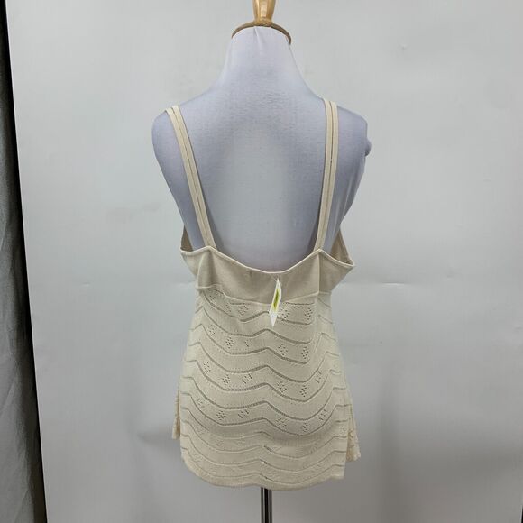 Dorothee Bis Silk Blend Tank Top Womens XL Extra Large Open Stitch Scalloped Hem - Picture 5 of 16